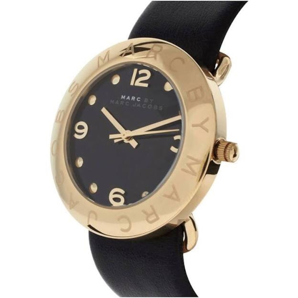 Marc Jacobs Black Leather Women's Watch (MBM1154)